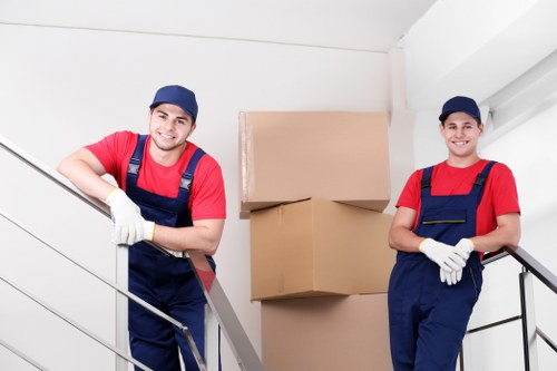 Careful unloading of belongings as part of a strand removal service